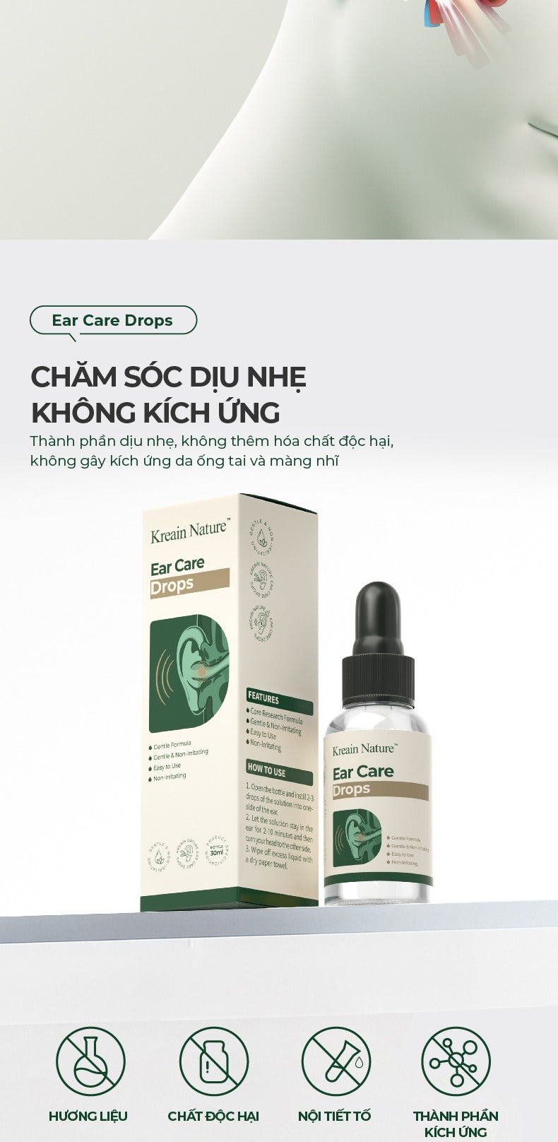 Kreain Nature Tinnitus Ear Drops 30ml